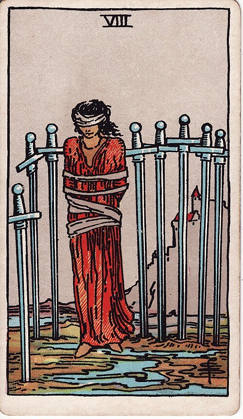 Eight of Swords, Rider-Waite-Smith tarot card