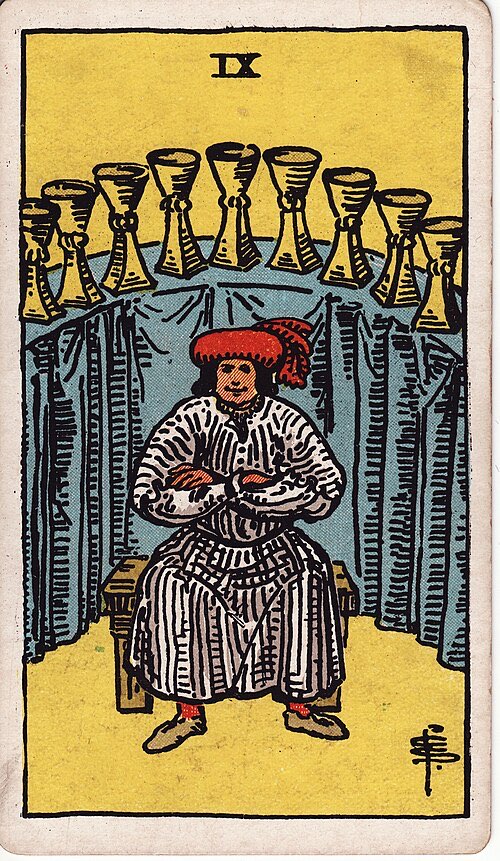 Nine of Cups, Rider-Waite-Smith tarot card