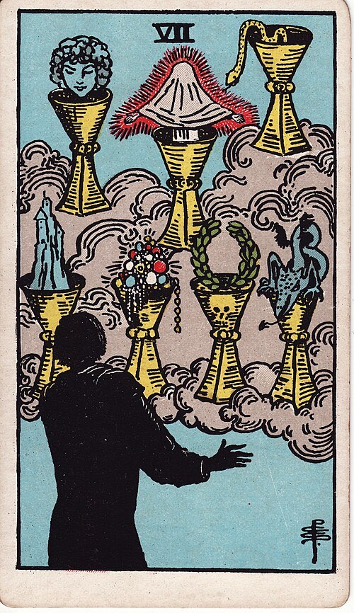 Seven of Cups, Rider-Waite-Smith tarot card
